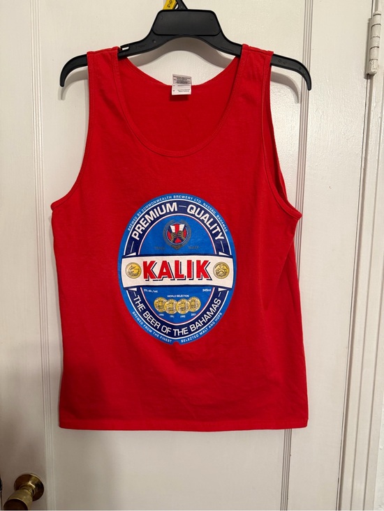 Gildan Other - Gildan Red Tank Top with Blue & White Kalik Logo